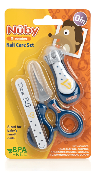 NUBY SET CORTA UÑAS DE BEBÉS 0M+ -  AZUL