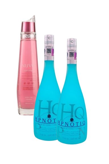 COMBO VODKA NUVO + 2 HPNOTIQ 750ML