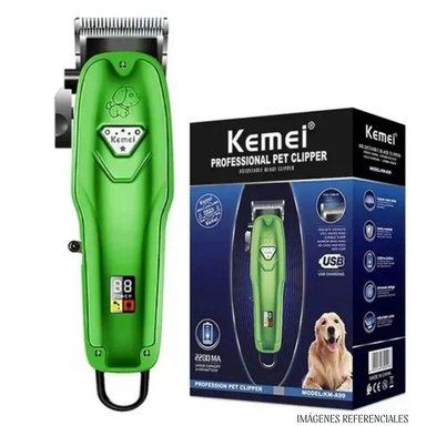 MÁQUINA AFEITAR CORTAPELO PERRO MASCOTAS KEMEI KM-A99 - VERDE
