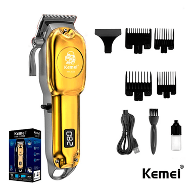 CORTADORA KEMEI KM-2628 INALAMBRICA RECARGABLE DORADO - 2