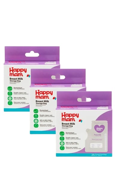 PACK 3 UND BOLSAS DE LECHE MATERNA 75 PCS HAPPYMAN - 1