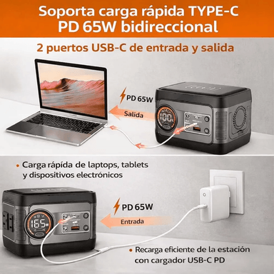 GENERADOR SOLAR PORTÁTIL 100W EWTTO ET-E2816 - 4