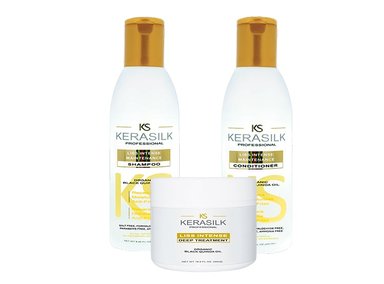 SET KERASILK PROFESSIONAL POST ALISADOS: SHAMPOO + ACONDICIONADOR + MASCARILLA - LISS INTENSE - 1