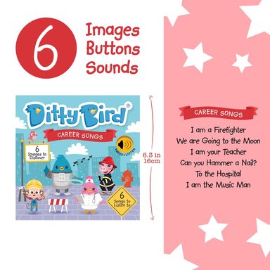 LIBRO INFANTIL CANCIONES DE PROFESIONES (INGLÉS) MUSICAL DITTY BIRD - 2