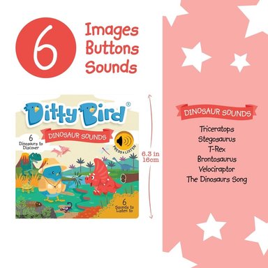 LIBRO INFANTIL SONIDOS DE DINOSAURIOS (INGLÉS) MUSICAL DITTY BIRD - 2