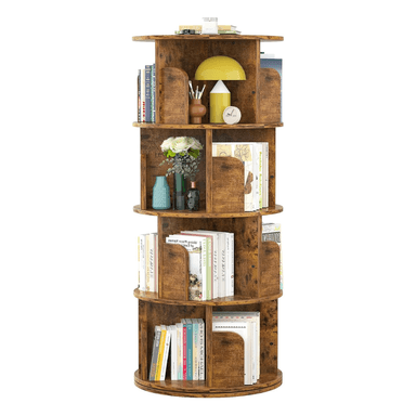 LIBRERO MUEBLES GAUDI ANAQUEL CARAMELO ESTANTE GIRATORIO MAGNOLIO