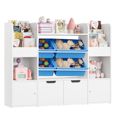 ESTANTE MUEBLES GAUDI BLANCO ORGANIZADOR LIBRERO JUGUETERO INFANTIL AMIR