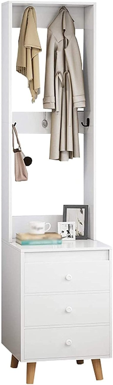 VELADOR MUEBLES GAUDI JEROM CON PERCHERO BLANCO