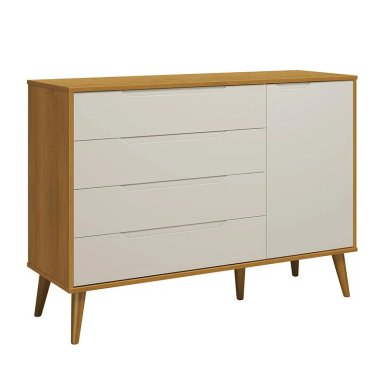 COMODA MUEBLES GAUDI MELINDA DUNA 3 CAJONES MULTICOLOR BLANCO