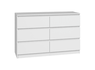 COMODA MUEBLES GAUDI AROS 6 CAJONES BLANCO