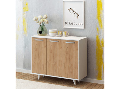 COMODA MUEBLES GAUDI AMPLIA ELEA ARMADO MELAMINA 6 CAJONES MULTICOLOR