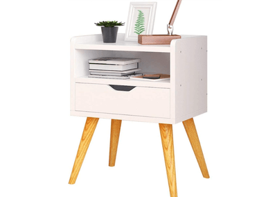 VELADOR GAUDI LIPI 1 CAJÓN COLOR BLANCO