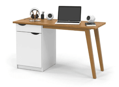 ESCRITORIO TOCADOR GAUDI CATIA CON ESPEJO COLOR PERAL Y BLANCO