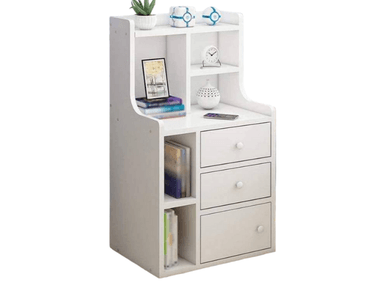 VELADOR USEFULL 3 CAJONES BLANCO MUEBLES GAUDI