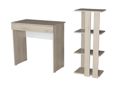 COMBO ESCRITORIO + LIBRERO VASCO CARVALO - MUEBLES GAUDI