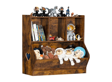 LIBRERO JUGUETERO ORGANIZADOR INFANTIL CAREY CARAMELO - MUEBLES GAUDI