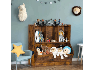 LIBRERO JUGUETERO ORGANIZADOR INFANTIL CAREY CARAMELO - MUEBLES GAUDI - 2