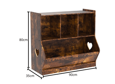 LIBRERO JUGUETERO ORGANIZADOR INFANTIL CAREY CARAMELO - MUEBLES GAUDI - 5