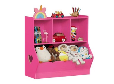 LIBRERO MUEBLES GAUDI FUCSIA JUGUETERO ORGANIZADOR INFANTIL CAREY