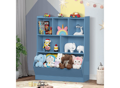 LIBRERO MUEBLES GAUDI AZUL JUGUETERO ORGANIZADOR INFANTIL EDURNE 3 NIVELES - 2