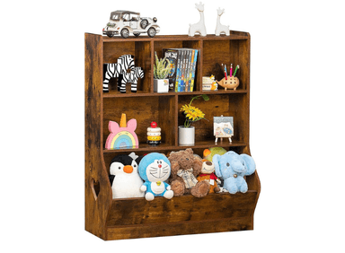 LIBRERO MUEBLES GAUDI CARAMELO JUGUETERO ORGANIZADOR INFANTIL EDURNE 3 NIVELES