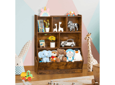 LIBRERO MUEBLES GAUDI CARAMELO JUGUETERO ORGANIZADOR INFANTIL EDURNE 3 NIVELES - 2