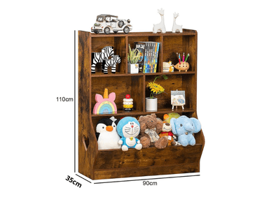 LIBRERO MUEBLES GAUDI CARAMELO JUGUETERO ORGANIZADOR INFANTIL EDURNE 3 NIVELES - 4