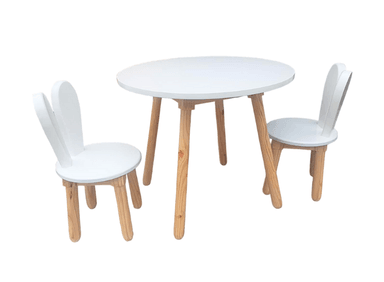 SET MESA Y 2  SILLAS INFANTIL CONEJITO LIV - MUEBLES GAUDI