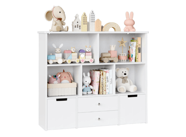 LIBRERO MUEBLES GAUDI BLANCO JUGUETERO ORGANIZADOR INFANTIL MACADAMIA
