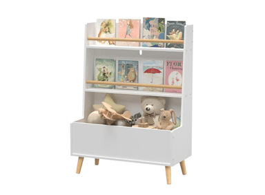 LIBRERO MUEBLES GAUDI BLANCO ESTANTE JUGUETERO INFANTIL JUIN