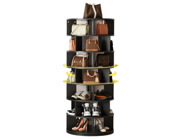 ZAPATERA MUEBLES GAUDI NEGRO GIRATORIA OPHELIA