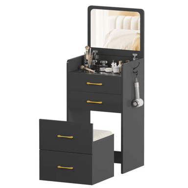 TOCADOR MUEBLES GAUDI NEGRO MULTIFUNCIONAL BROOKLYN