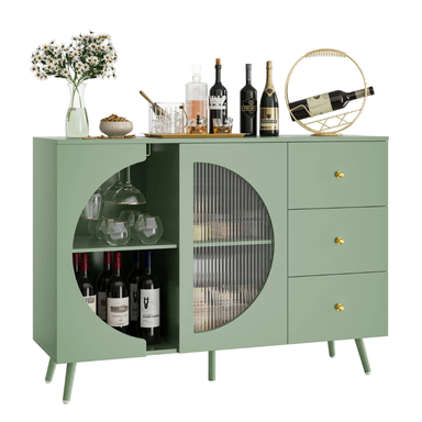 MUEBLE MUEBLES GAUDI VERDE JADE APARADOR VITRINA RODRIC AGAVE