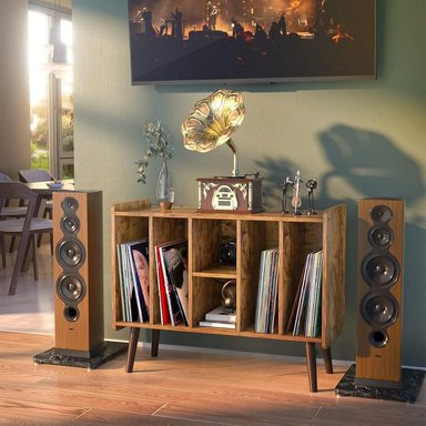 MUEBLE ESTANTE TOCADISCO RULLY CARAMELO MUEBLES GAUDI - 3