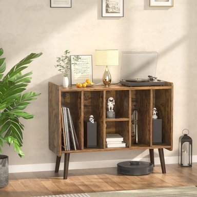 MUEBLE ESTANTE TOCADISCO RULLY CARAMELO MUEBLES GAUDI - 4