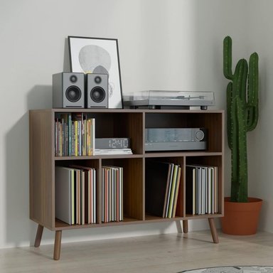 MUEBLE ESTANTE TOCADISCO FREYA CARAMELO MUEBLES GAUDI - 3