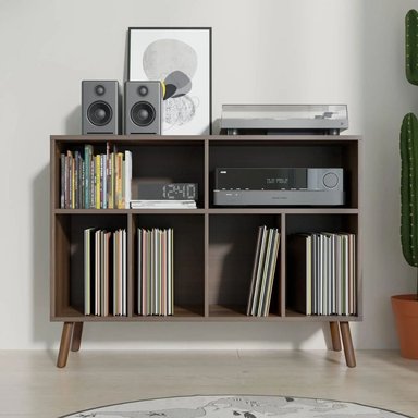 MUEBLE ESTANTE TOCADISCO FREYA CARAMELO MUEBLES GAUDI - 6
