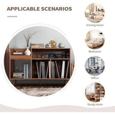 MUEBLE ESTANTE TOCADISCO CLOVIS CARAMELO MUEBLES GAUDI - 5