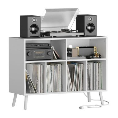 MUEBLE ESTANTE TOCADISCO FREYA BLANCO MUEBLES GAUDI