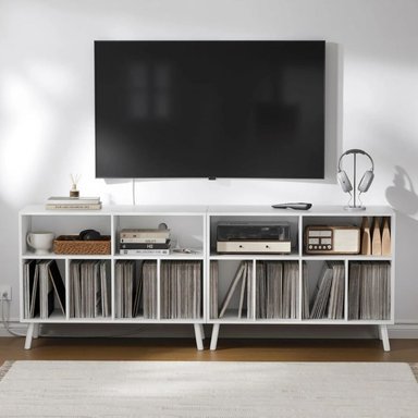 MUEBLE ESTANTE TOCADISCO FREYA BLANCO MUEBLES GAUDI - 3