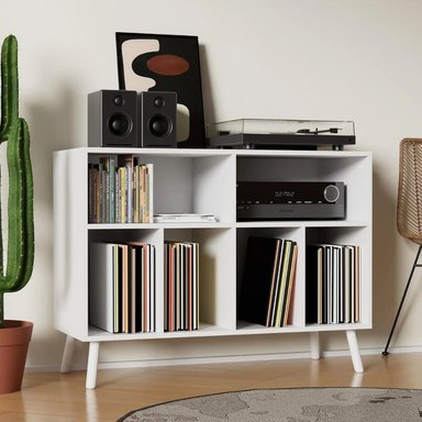 MUEBLE ESTANTE TOCADISCO FREYA BLANCO MUEBLES GAUDI - 5