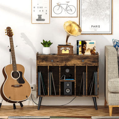MUEBLE ESTANTE TOCADISCO MIKEL CARAMELO MUEBLES GAUDI - 2