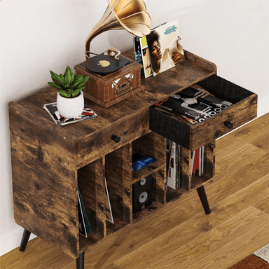 MUEBLE ESTANTE TOCADISCO MIKEL CARAMELO MUEBLES GAUDI - 3