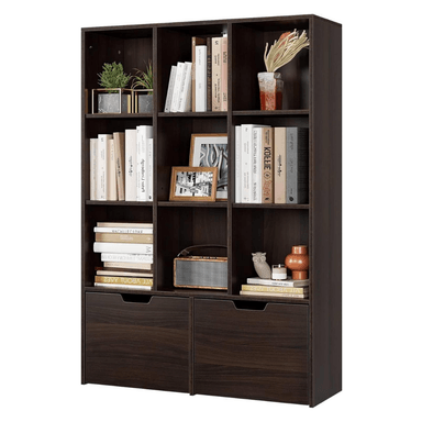 LIBRERO ESTANTE SANTINO WENGUE MUEBLES GAUDI