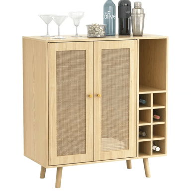 APARADOR BAR CON RATAN ROMEH DUNA MUEBLES GAUDI