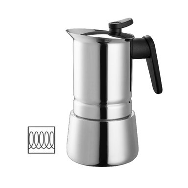 CAFETERA PEDRINI STEEL MOKA ACERO INOX MOKA ITALIANA 6TZ
