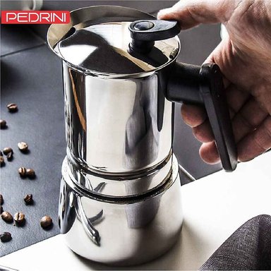 CAFETERA PEDRINI STEEL MOKA ACERO INOX MOKA ITALIANA 6TZ - 2