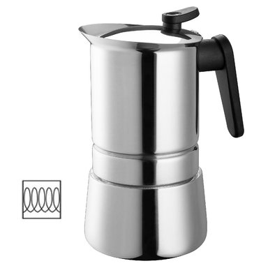 CAFETERA ACERO INOX. MOKA ITALIANA 10TZ