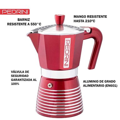 CAFETERA PEDRINI INFINIITY EXPRESSO MOKA ITALIANA INFINITY PASION 6 TZ - 3