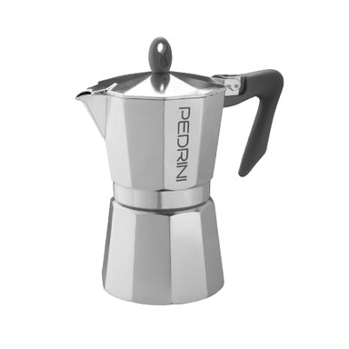 CAFETERA PEDRINI KAFFETTIERA EXPRESSO MOKA ITALIANA MANGO NEGRO 6TZ